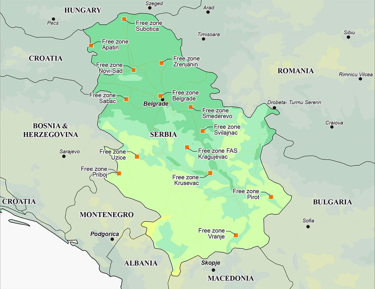 Free economic zones in Serbia