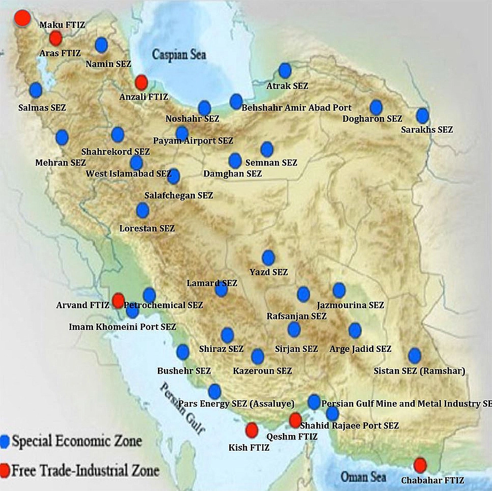 Зоны свободной торговли и особые экономические зоны в Иране