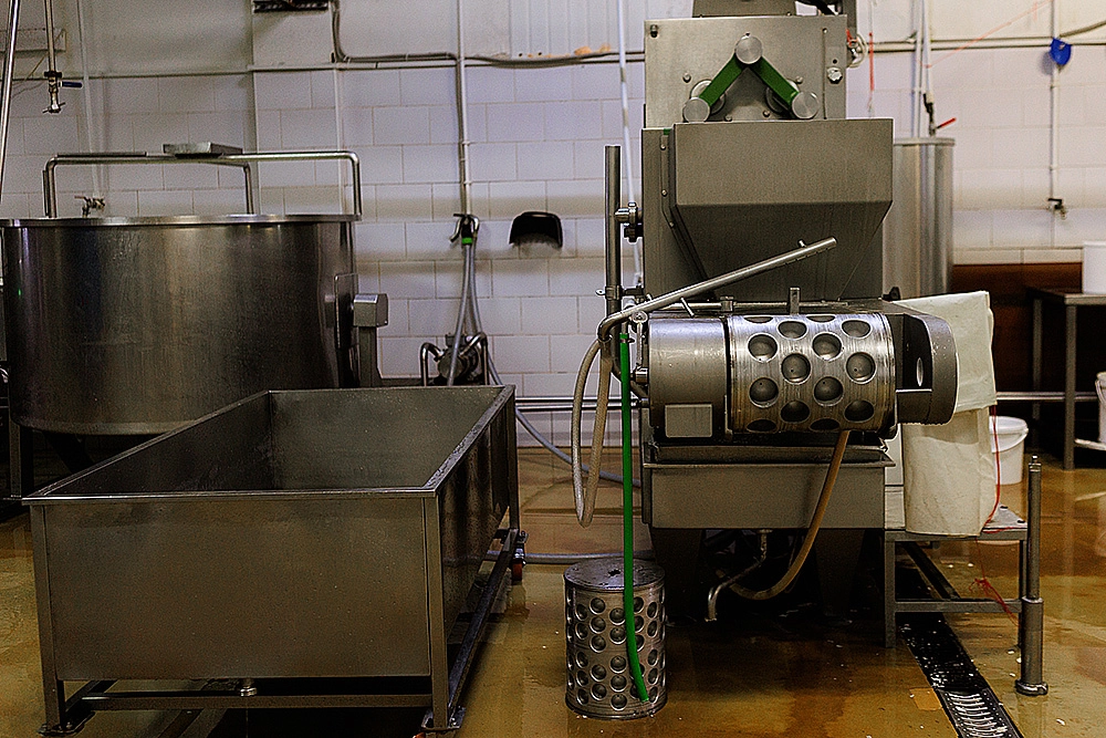 Cheese production in Moscow, Russia