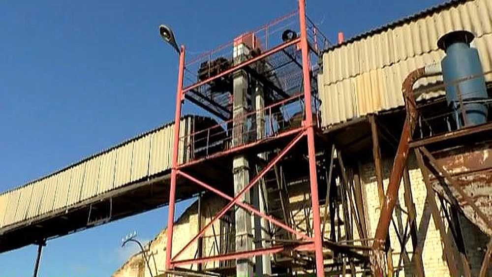 Grain receiving facility (elevator) in the Volgograd region, Russia