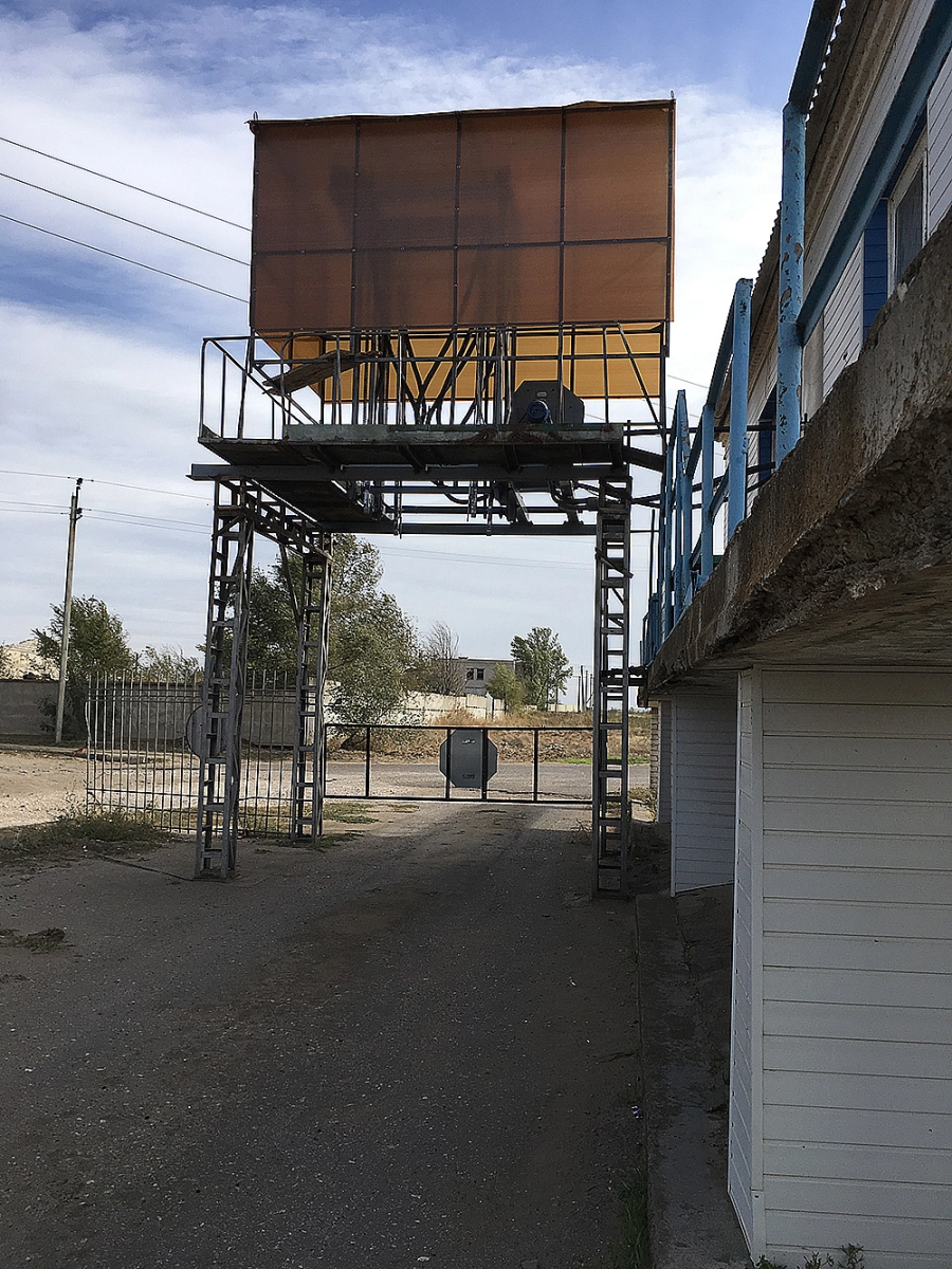 Grain receiving facility (elevator) in the Volgograd region, Russia