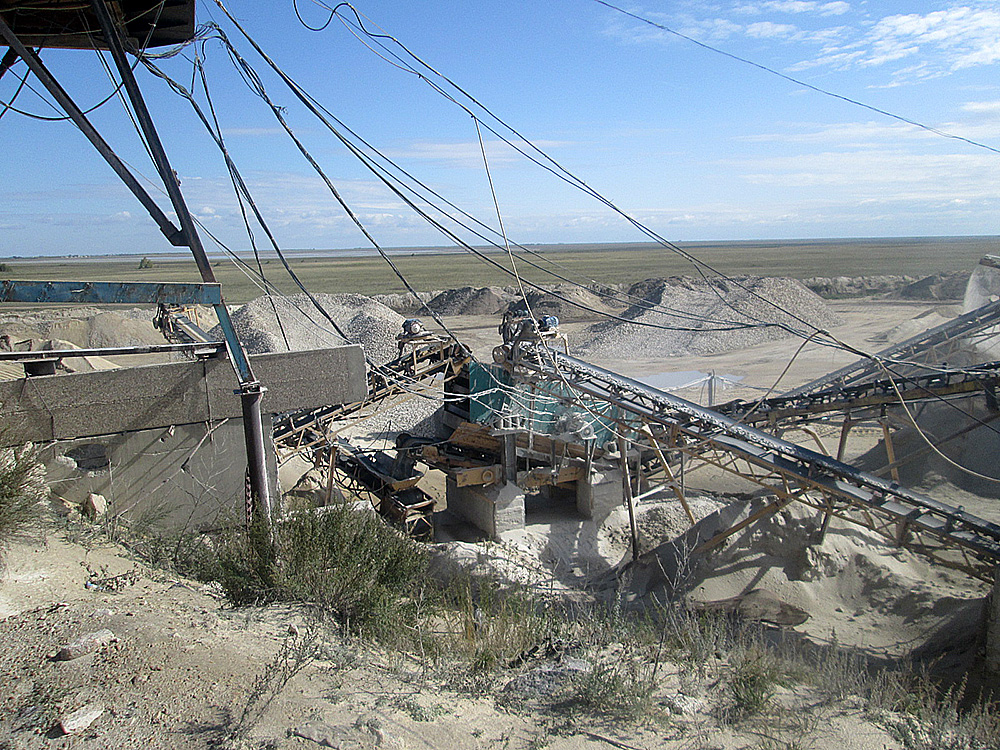 Crushed stone quarry, Kazakhstan