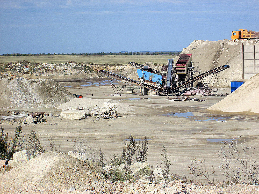 Crushed stone quarry, Kazakhstan