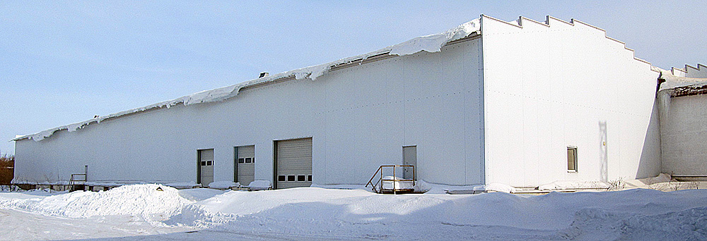 Industrial and warehouse building with connected communications in Penza, Russia