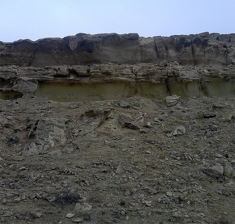 Travertine deposit in Kyrgyzstan