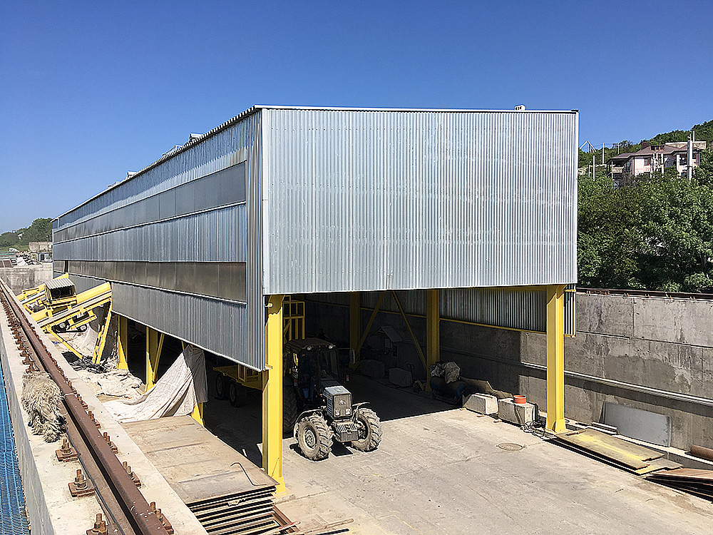 Railway transshipment terminal in Krasnodar region, Russia