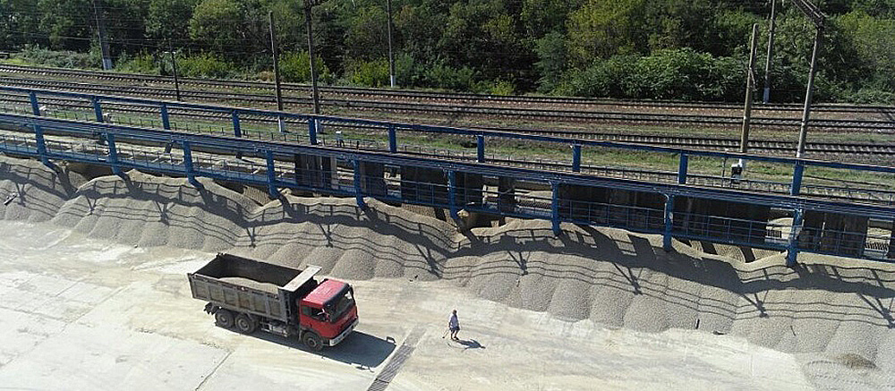 Railway transshipment terminal in Krasnodar region, Russia