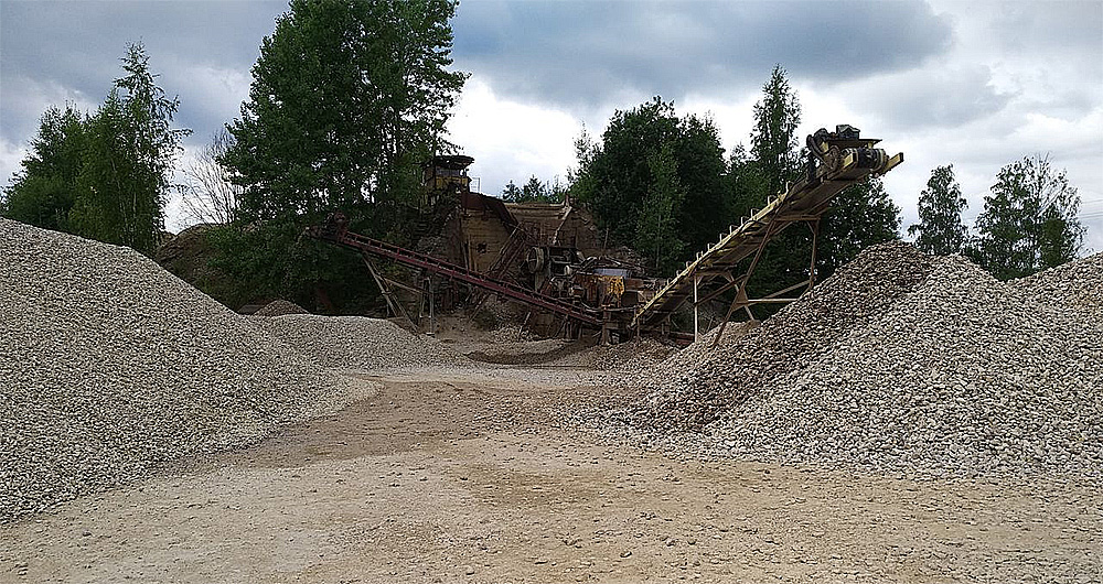 Sand and gravel quarry in the Yaroslavl region, Russia