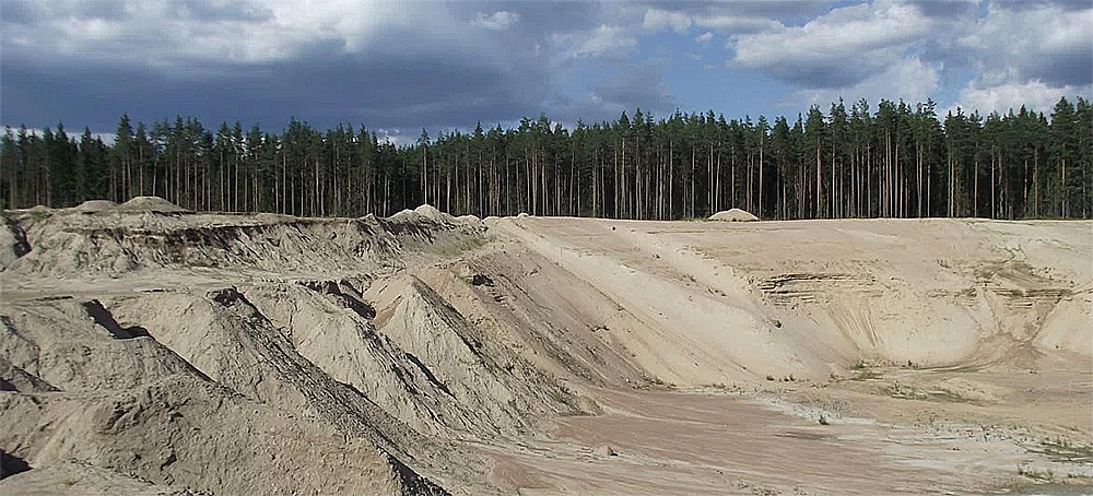 Sand and gravel quarry in the Yaroslavl region, Russia