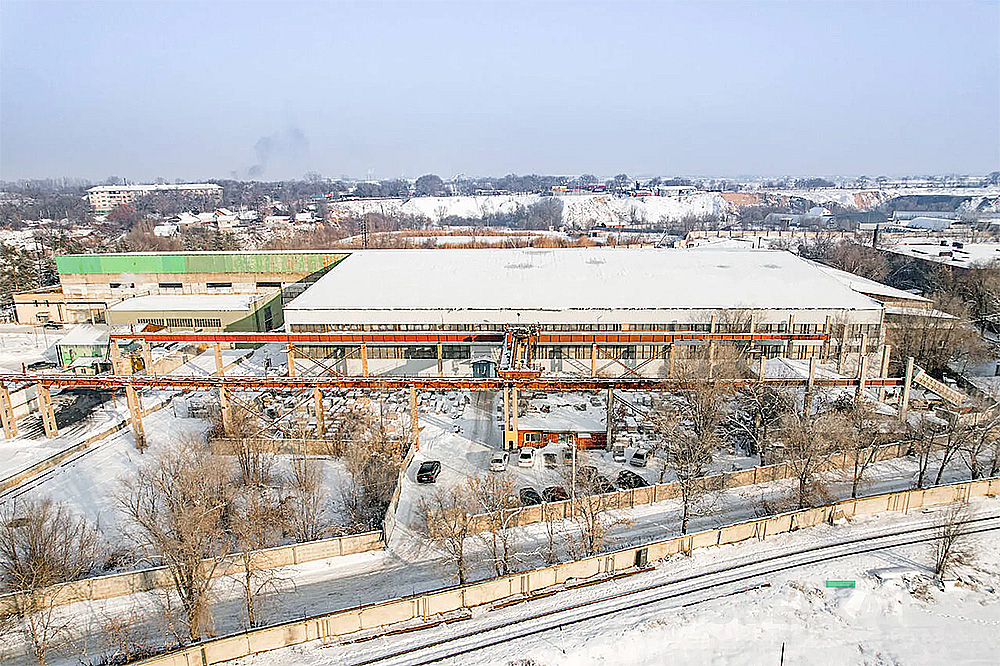 Factory of granite products in Kazakhstan