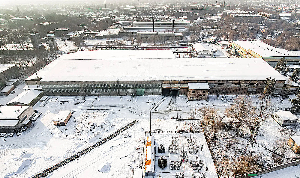 Factory of granite products in Kazakhstan