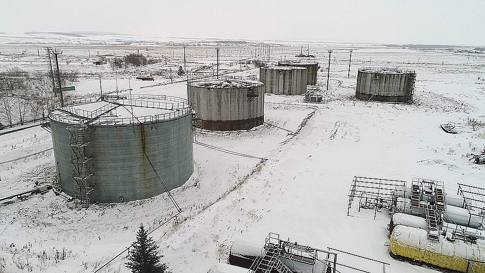 Oil sludge processing plant in Tatarstan, Russia