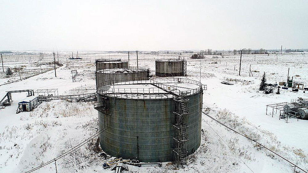 Oil sludge processing plant in Tatarstan, Russia