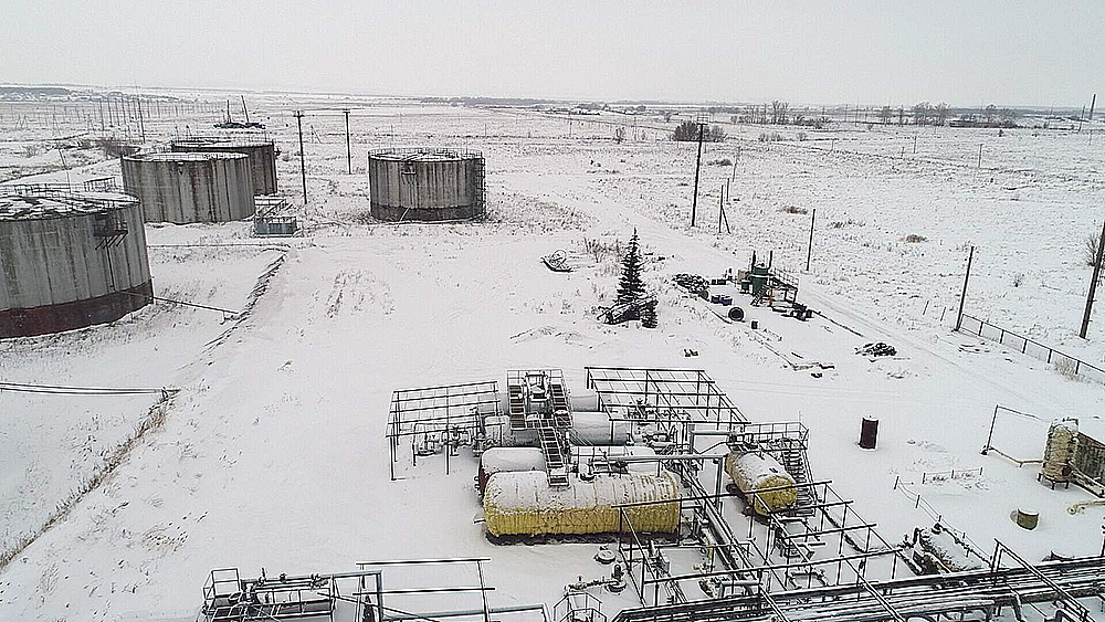 Oil sludge processing plant in Tatarstan, Russia