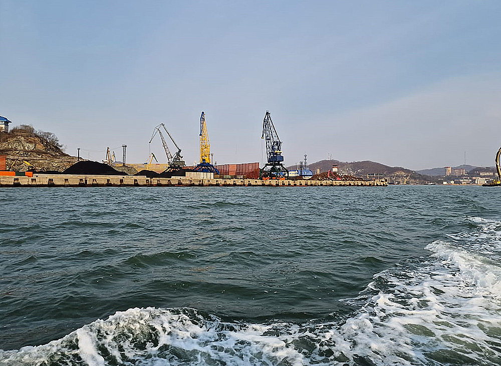 Cargo seaport in the south of Primorsky region, Russia