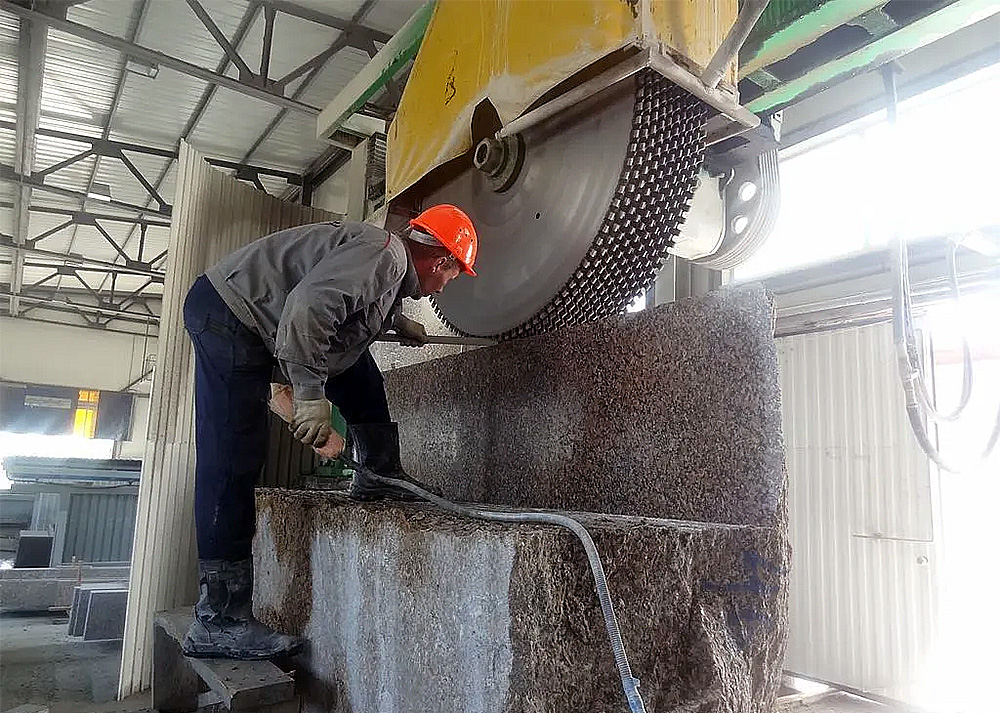 Stone processing plant in Chelyabinsk region, Russia