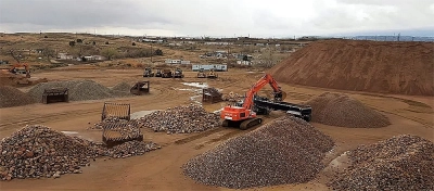 Sand and gravel quarry in the Yaroslavl region, Russia