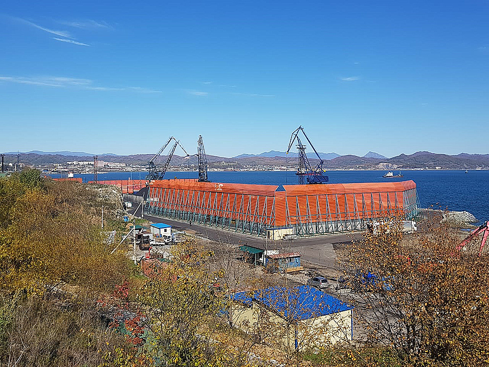 Cargo seaport in the south of Primorsky region, Russia