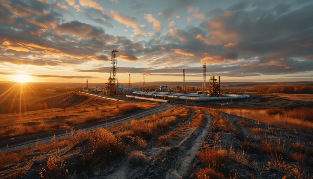 Natural Gas Field in Khakassia, Russia