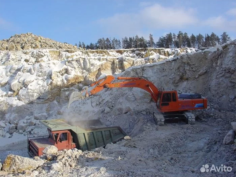 Quartz sand quarry in Tver region, Russia