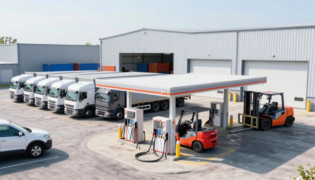 Transport logistics base in the Voronezh Region, Russia