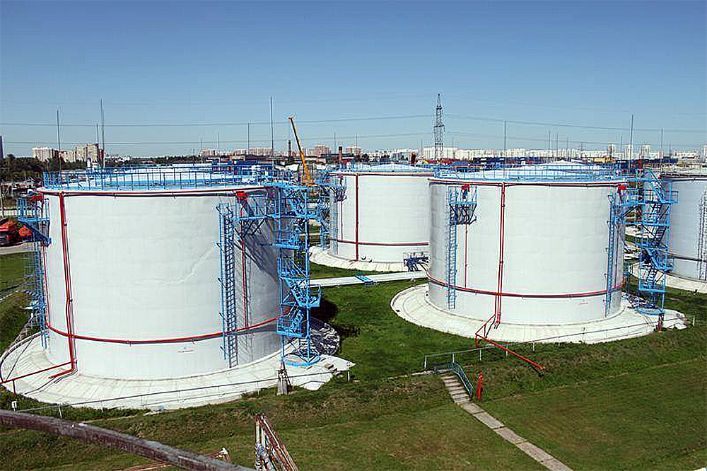 Oil depot in the Moscow region, Russia