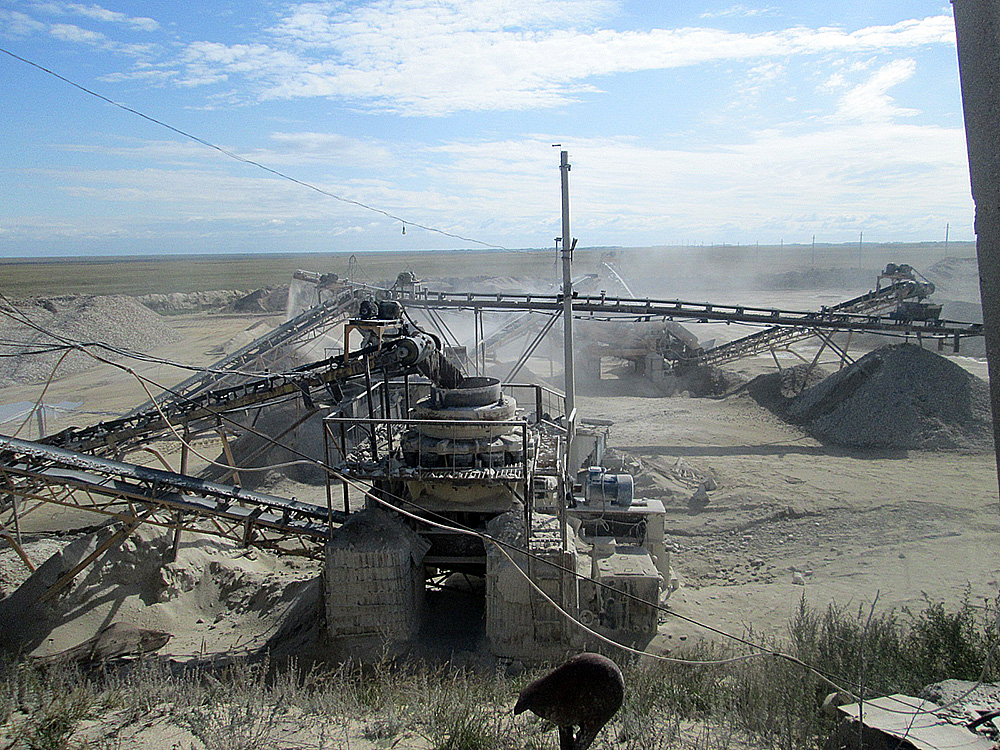 Crushed stone quarry, Kazakhstan