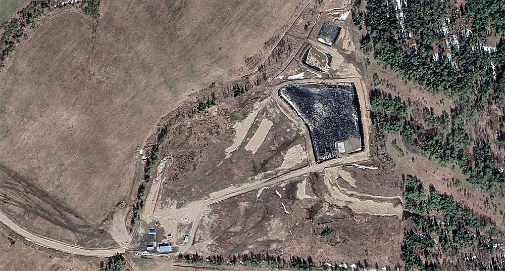 Solid waste landfill in the Tomsk region, Russia